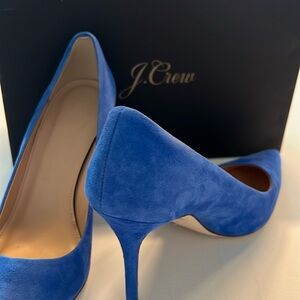 Jcrew Elsie Pump Blue Suede Size 8